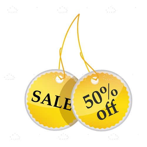 Glossy Yellow Sale Tags
